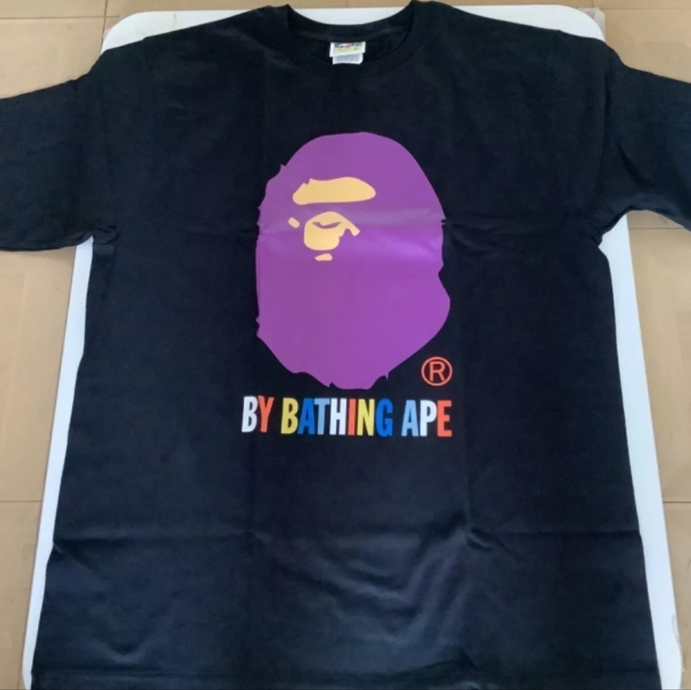 Bape Black Tee with Purple Ape Logo ‼️ NEW ‼️ - Picture 2 of 8